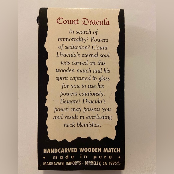 Dracula “Seduction & Life” Unique Hand-carved charm-type necklace: 🧛‍♂️ RARE💎 - Picture 2 of 12